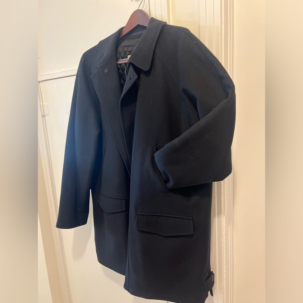 Burberry Men’s Novacheck Cashmere Wool Jacket with Quilted Lining.